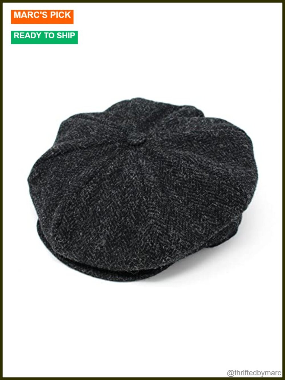 Traditional Irish Tweed Eight Piece Unisex Newsboy Cap Handcrafted Wool